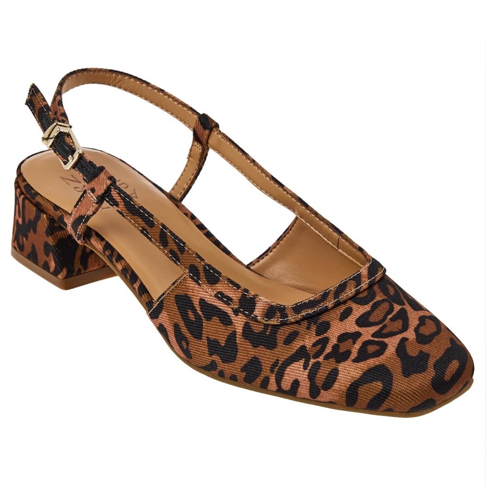 Naturalizer Women's Harper Brown Cheetah Slingback Heels